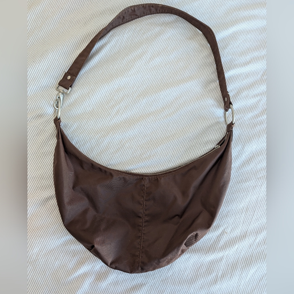 GAP Nylon crescent Bag Crossbody Shoulder Chocolate Brown